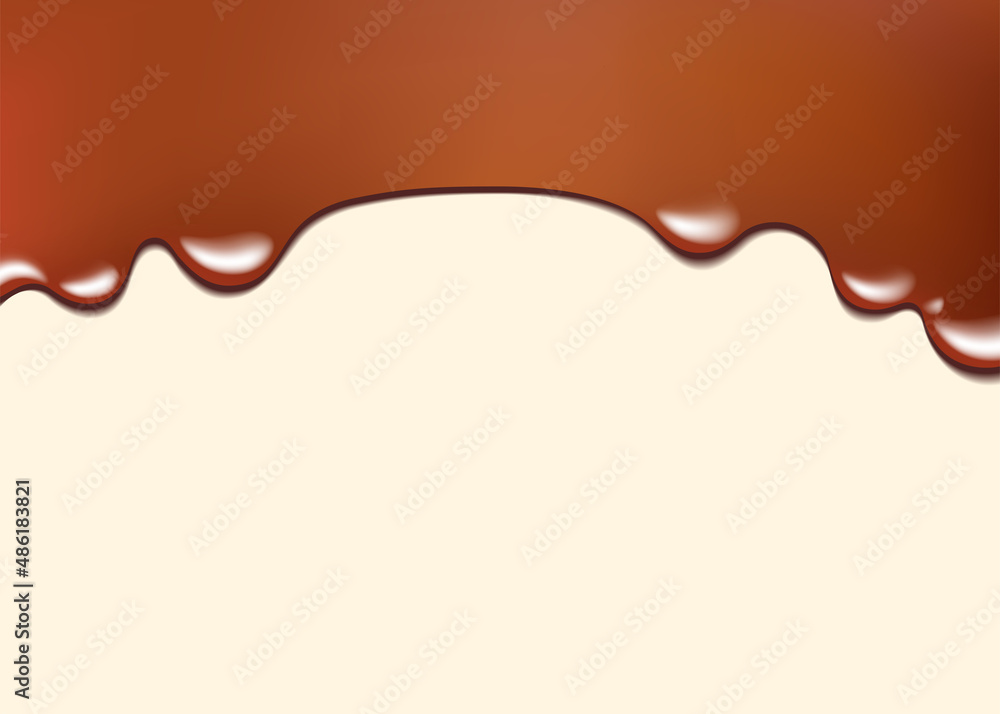 Obraz premium チョコレートが流れる背景