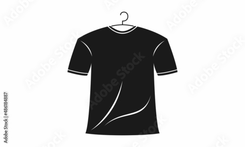 Short sleeve shirt with hanger illustration vector design