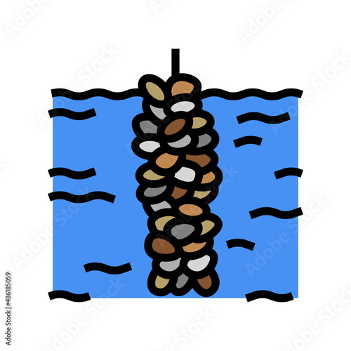 production mussel color icon vector. production mussel sign. isolated symbol illustration