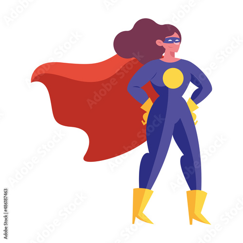 female superheroe with mask