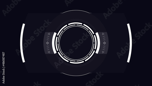 Vector abstract futuristic interface frame, HUD. Display panel template design. Technologies of the future, for technology and computer video games.