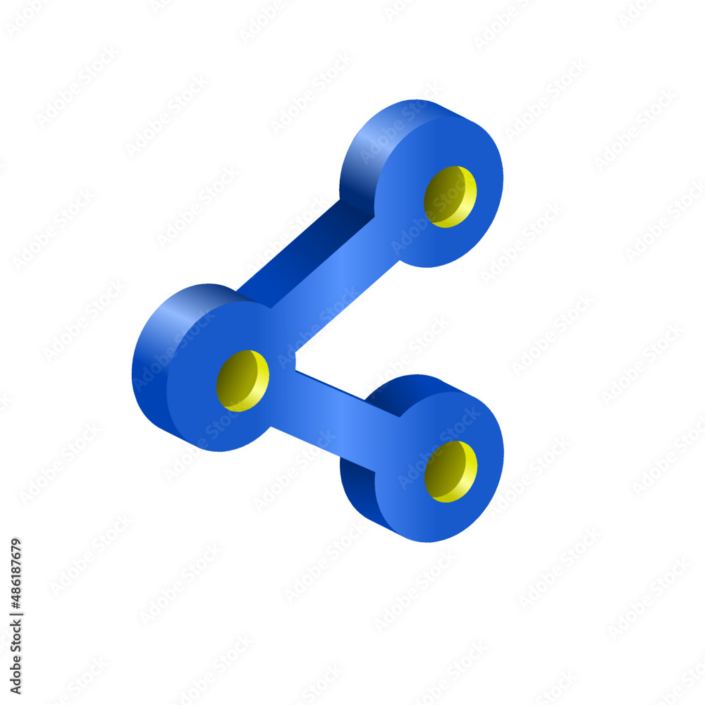 3d share icon 3d share icon
