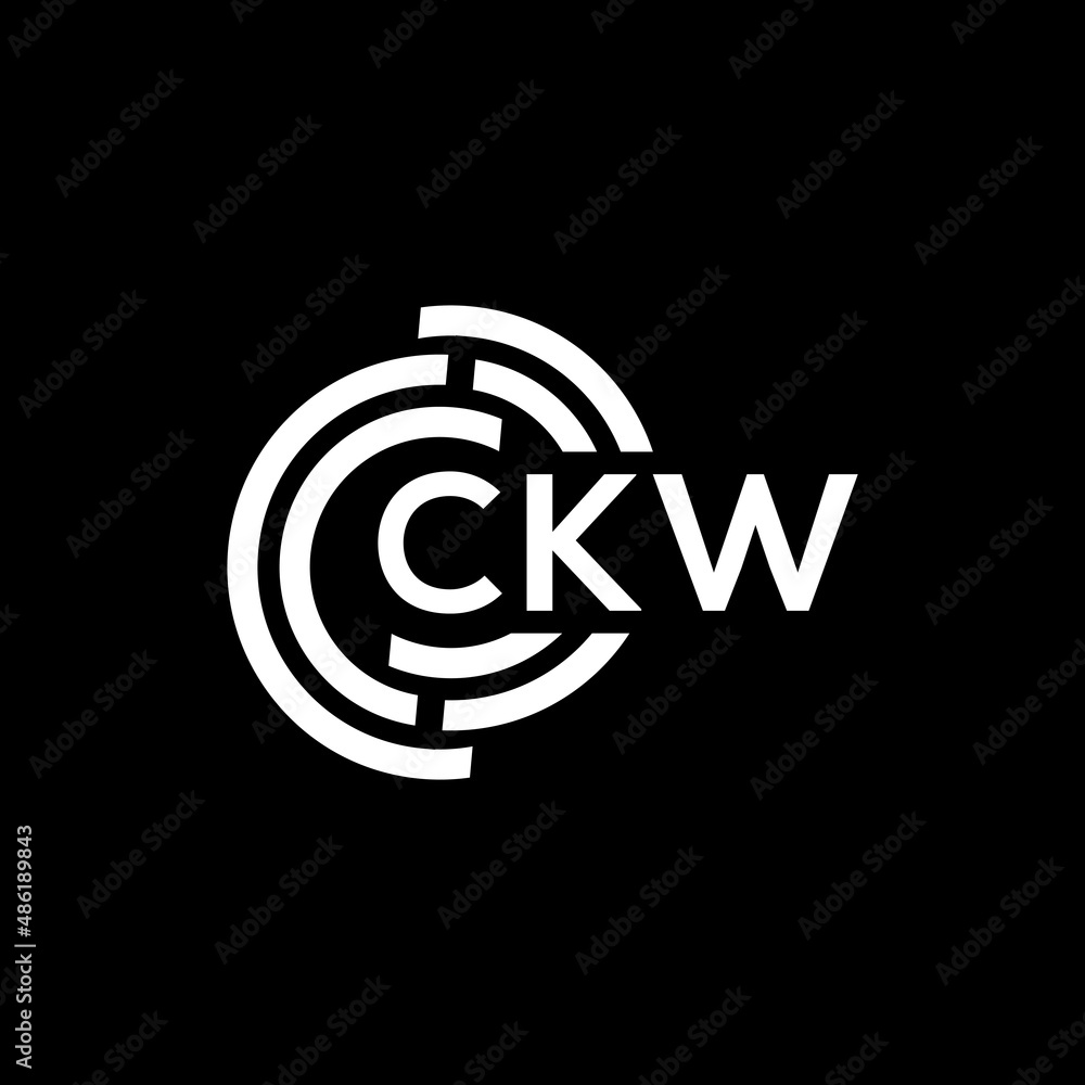CKW letter logo design on black background. CKW creative initials letter logo concept. CKW letter design. CKW letter logo design on black background. CKW creative initials letter logo concept. CKW letter design.