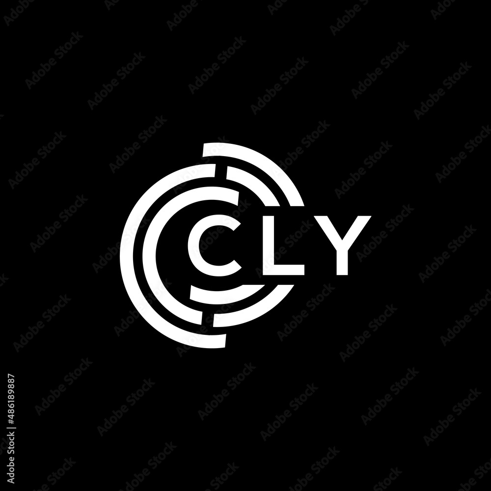 CLY letter logo design on black background. CLY creative initials letter logo concept. CLY letter design. CLY letter logo design on black background. CLY creative initials letter logo concept. CLY letter design.