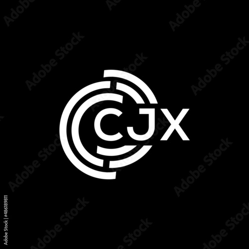 CJX letter logo design on black background. CJX creative initials letter logo concept. CJX letter design.