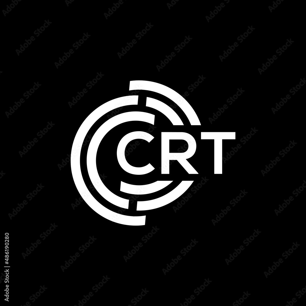 CRT letter logo design on black background. CRT creative initials letter logo concept. CRT letter design. CRT letter logo design on black background. CRT creative initials letter logo concept. CRT letter design.