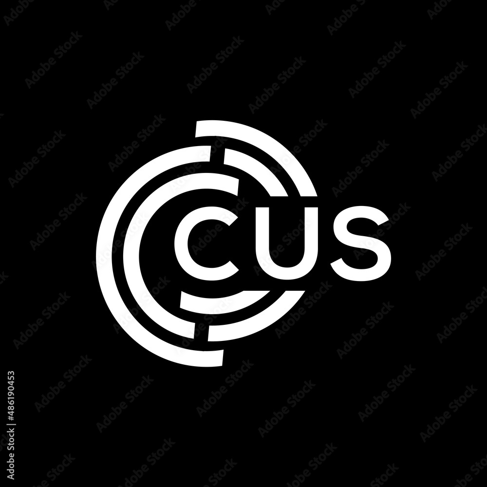 CUS letter logo design on black background. CUS creative initials letter logo concept. CUS letter design. CUS letter logo design on black background. CUS creative initials letter logo concept. CUS letter design.