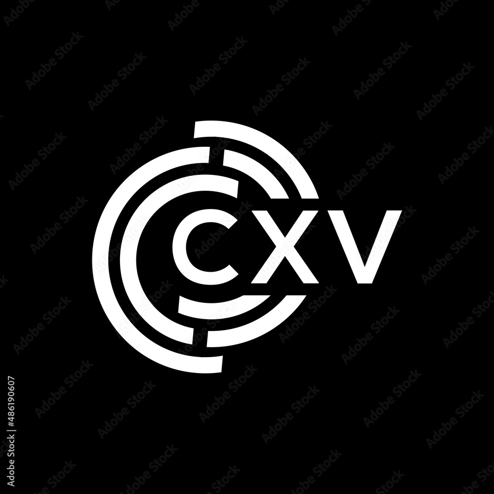 CXV letter logo design on black background. CXV creative initials letter logo concept. CXV letter design. CXV letter logo design on black background. CXV creative initials letter logo concept. CXV letter design.