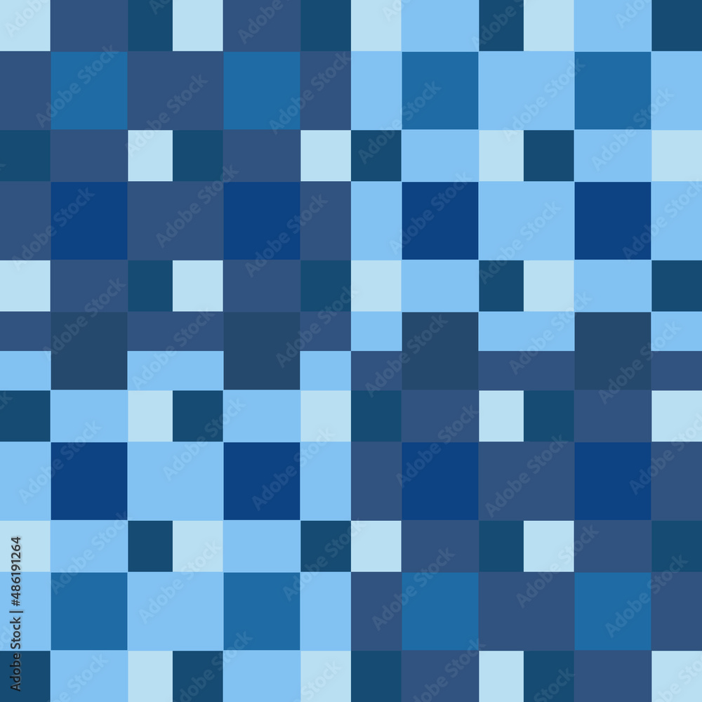 Blue pixel plaid pattern. Vector light blue squares or pixels sample. Blue pixel plaid pattern. Vector light blue squares or pixels sample.