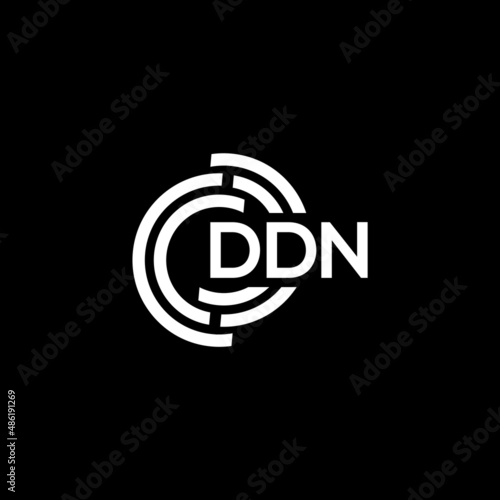 DDN letter logo design on black background. DDN creative initials letter logo concept. DDN letter design.