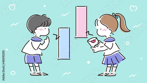 告白する学生の女に子