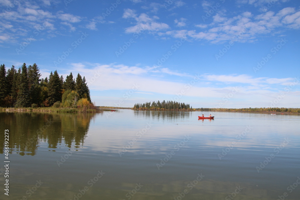 Boat On The Lake, Elk Island National Park, Alberta