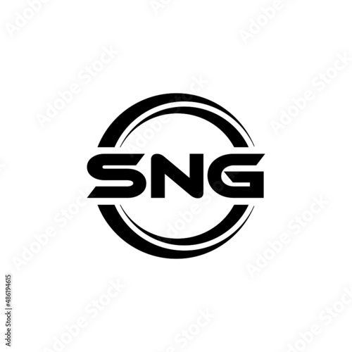 SNG letter logo design with white background in illustrator  vector logo modern alphabet font overlap style. calligraphy designs for logo  Poster  Invitation  etc.