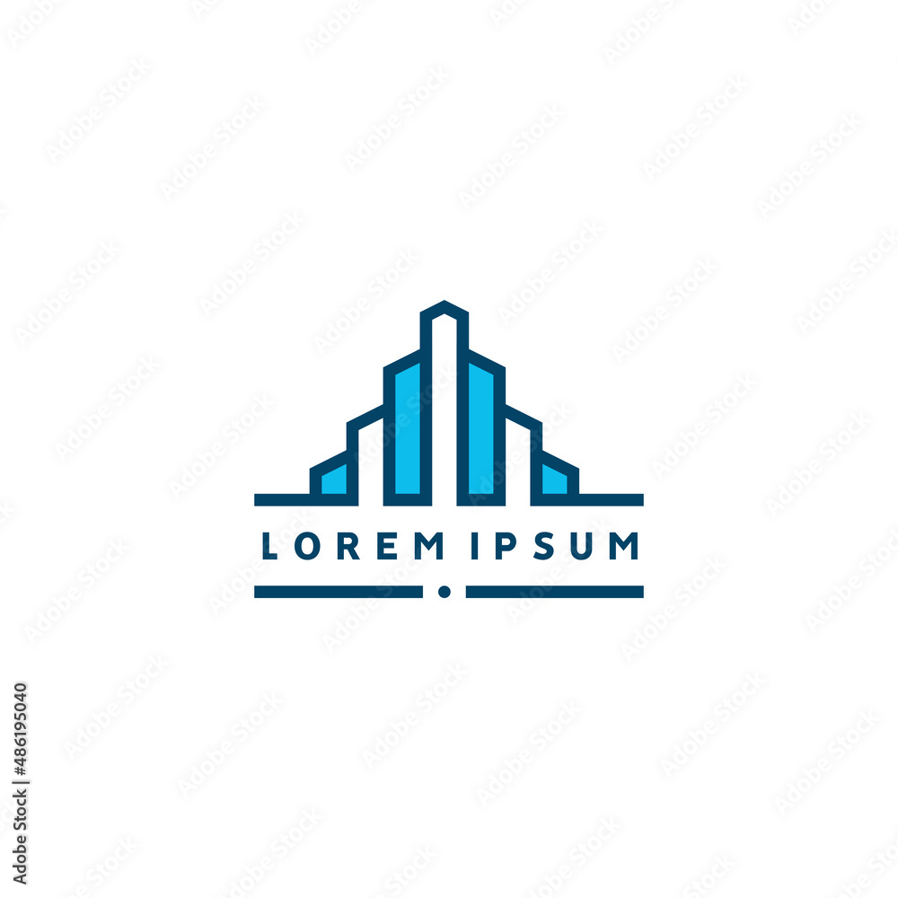 Simple buildings real estate logo. Modern and luxury logo. Can be used for the real estate business.