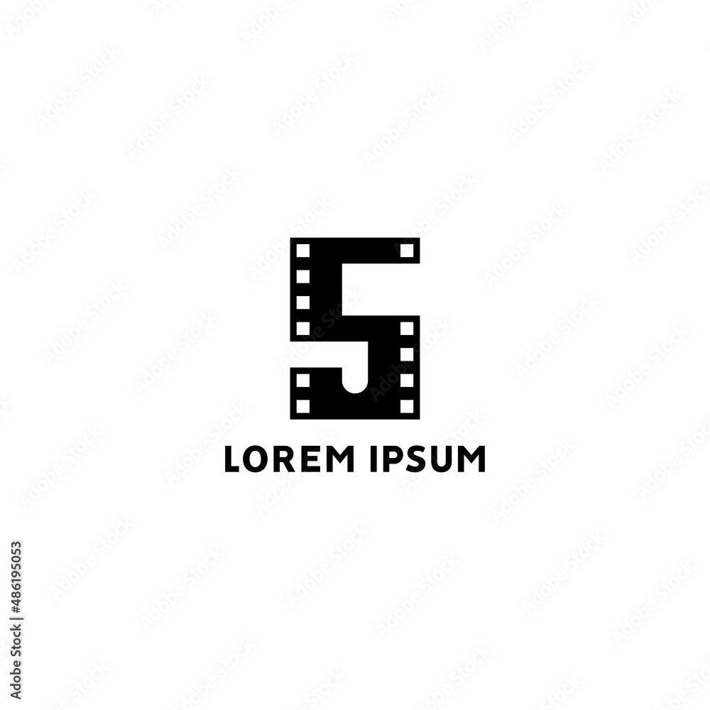 Obraz premium Number 5 Film logo. Can be used for a film production company.