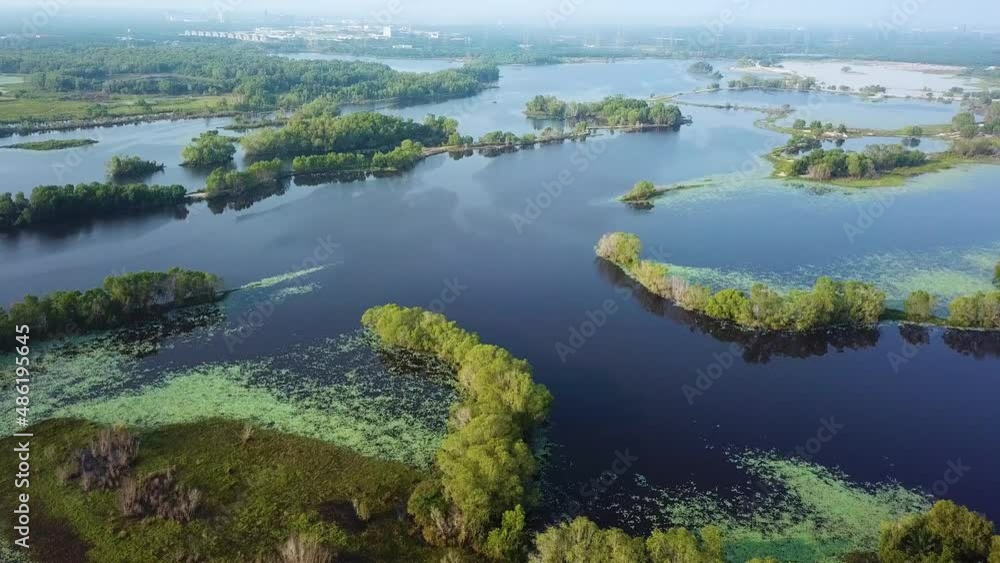 Aerial view of natural wetland in Malaysia Aerial view of natural wetland in Malaysia