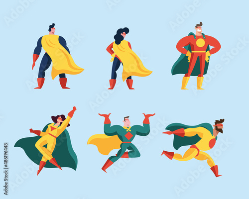 superhero different figure