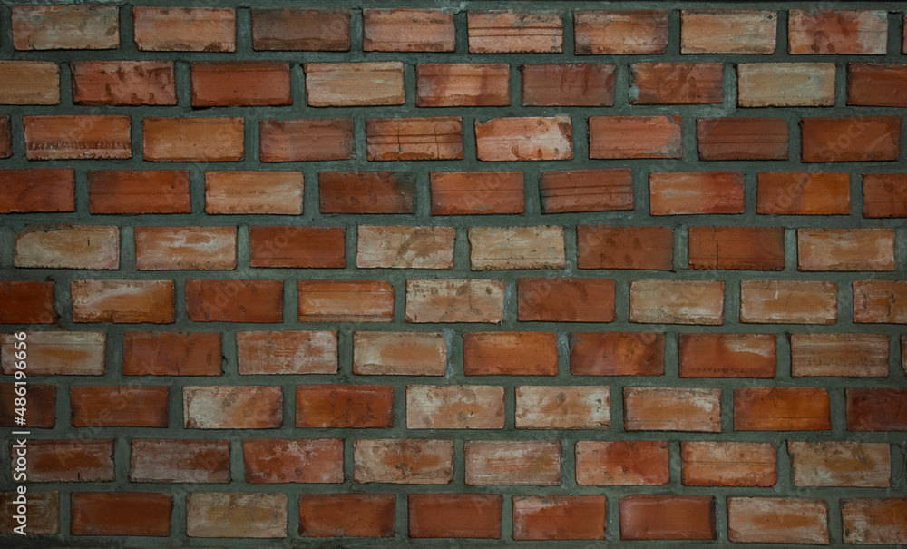 Fototapeta premium Red brick wall texture grunge background.