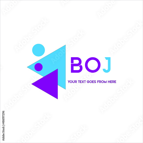 BOJ letter logo creative design. BOJ unique design