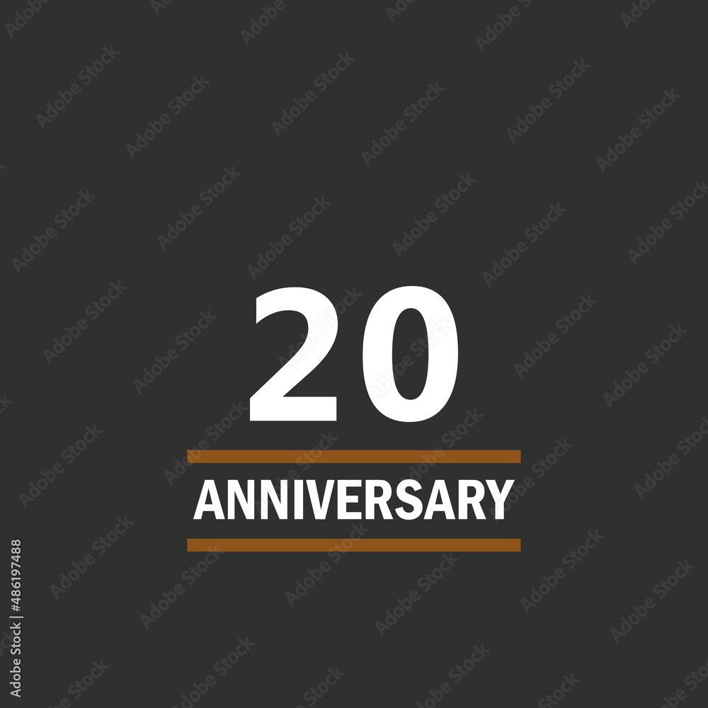 20 Year Anniversary Logo Vector Template Design Illustration elegant 20 Year Anniversary Logo Vector Template Design Illustration elegant