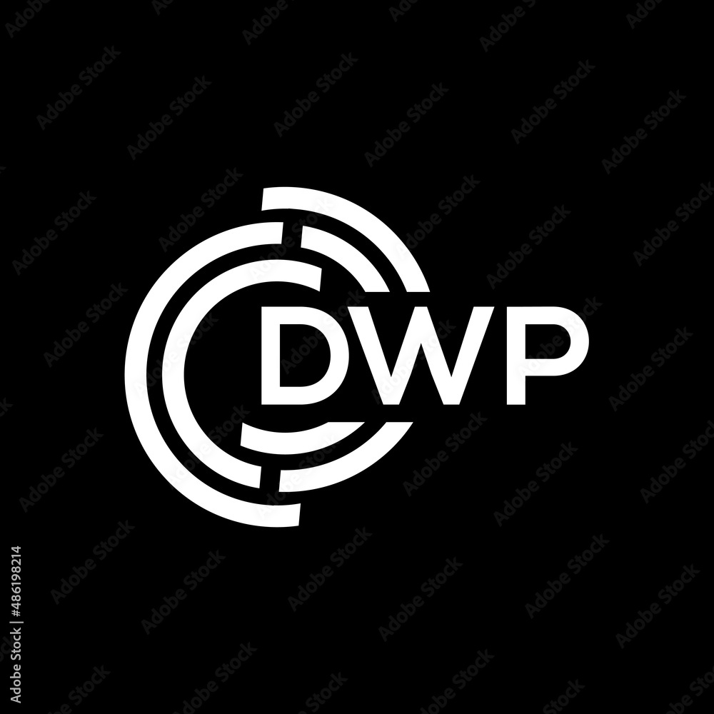 DWP letter logo design on black background. DWP creative initials letter logo concept. DWP letter design. DWP letter logo design on black background. DWP creative initials letter logo concept. DWP letter design.