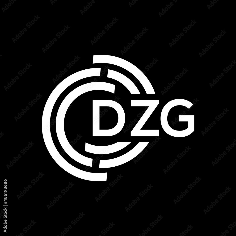 DZG letter logo design on black background. DZG creative initials letter logo concept. DZG letter design. DZG letter logo design on black background. DZG creative initials letter logo concept. DZG letter design.