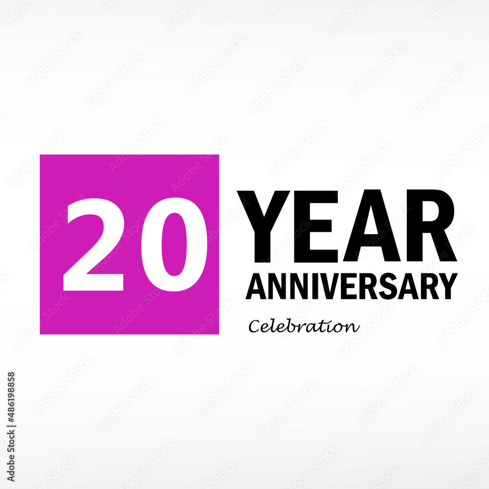 20 Year Anniversary Logo Vector Template Design Illustration elegant 20 Year Anniversary Logo Vector Template Design Illustration elegant