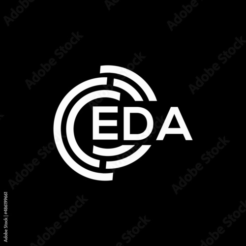 EDA letter logo design on black background. EDA creative initials letter logo concept. EDA letter design.