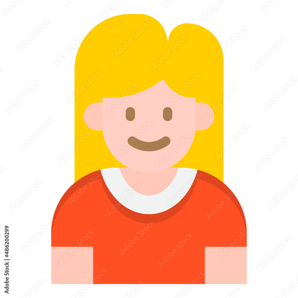 girl avatar flat style icon girl avatar flat style icon