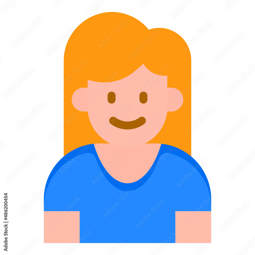 girl avatar flat style icon girl avatar flat style icon