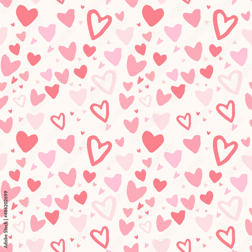 Seamless heart pattern background for Valentine's day Seamless heart pattern background for Valentine's day