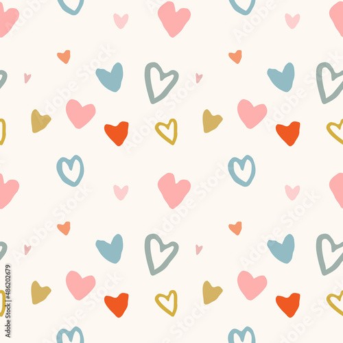 Seamless heart pattern background for Valentine's day