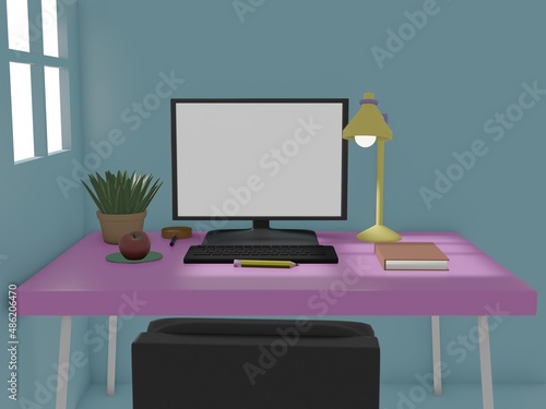 Wallpaper Mural Desk Space for Working at Home. Torontodigital.ca