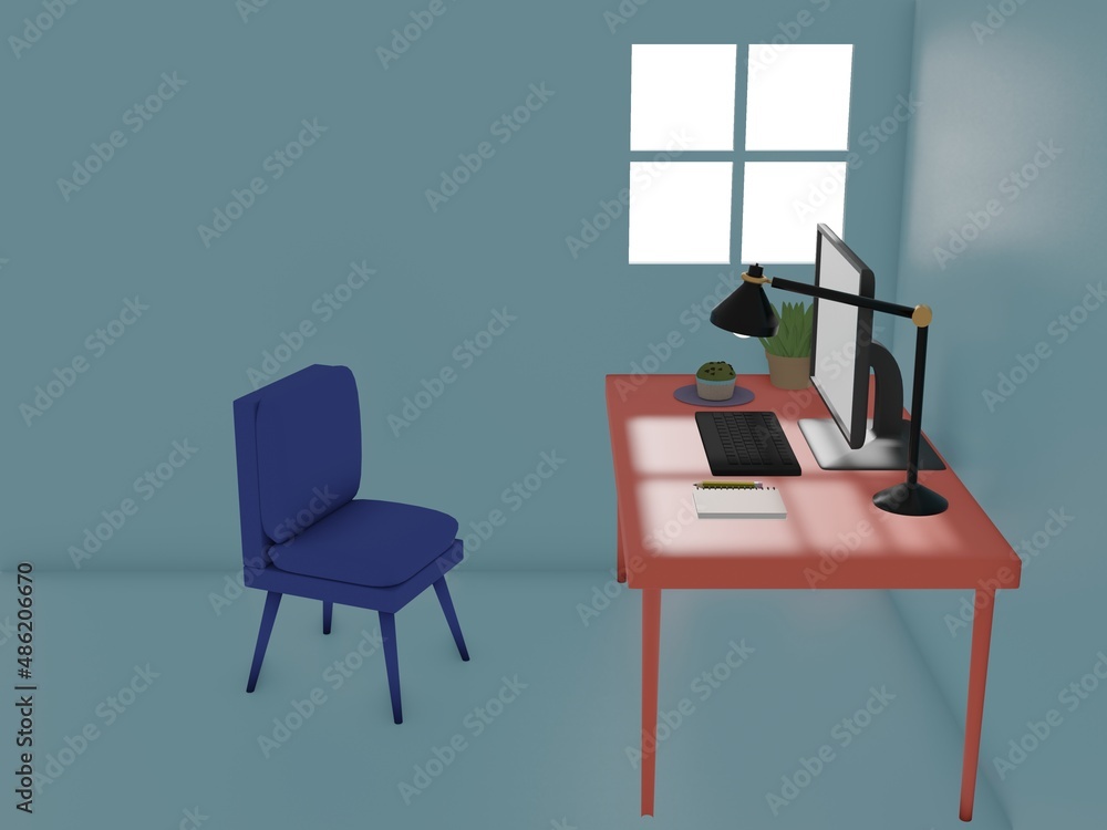 Desk Space for Working at Home.