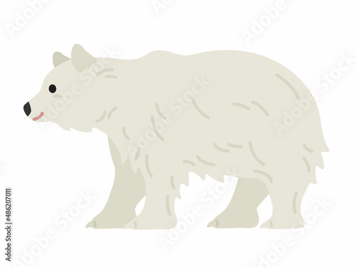 横から見た、白熊のイラスト © R-DESIGN