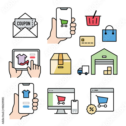EC・オンラインショッピング アイコンセット