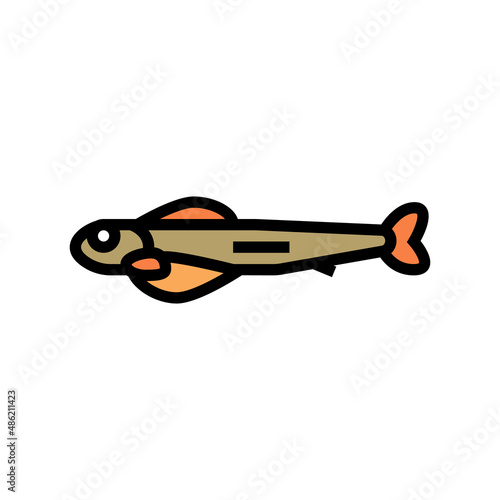 alevins salmon color icon vector. alevins salmon sign. isolated symbol illustration