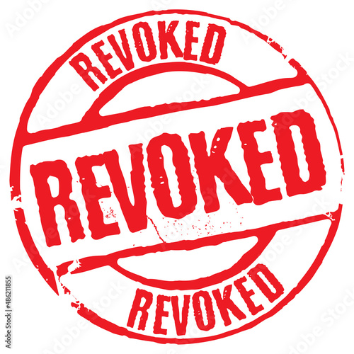 Revoked. Vector Grungy Rubber Stamp. photo