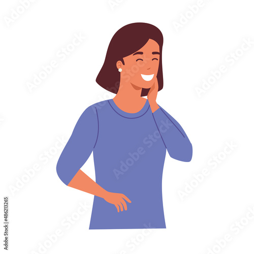 young woman happy