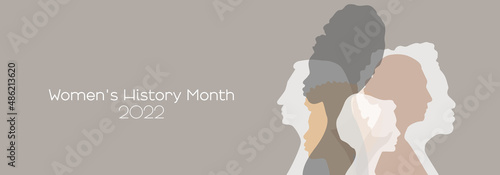 Women's history month 2022 banner.