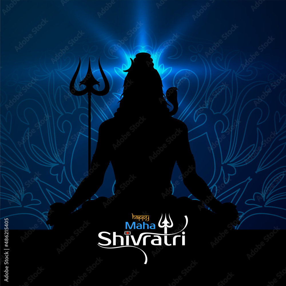 Happy Maha Shivratri Indian traditional festival background Stock ...