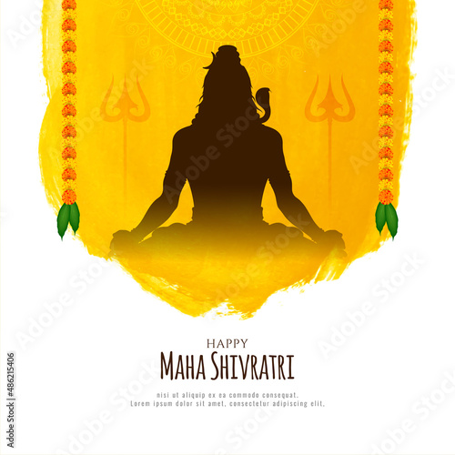 Happy Maha Shivratri religious festival Indian background design