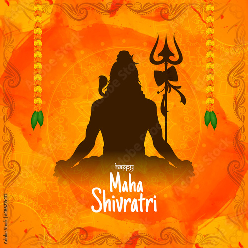 Happy Maha Shivratri Indian traditional festival background