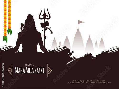 Happy Maha Shivratri festival lord shiva worship background