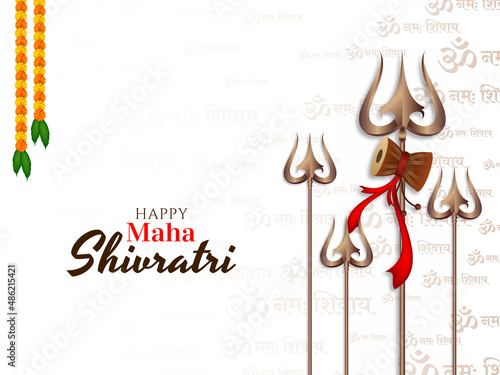 Happy Maha Shivratri Indian traditional festival background