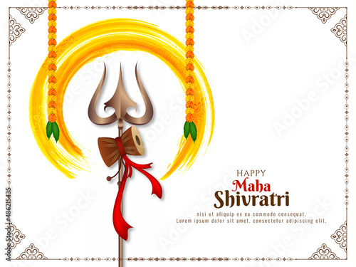 Happy Maha Shivratri festival lord shiva worship background