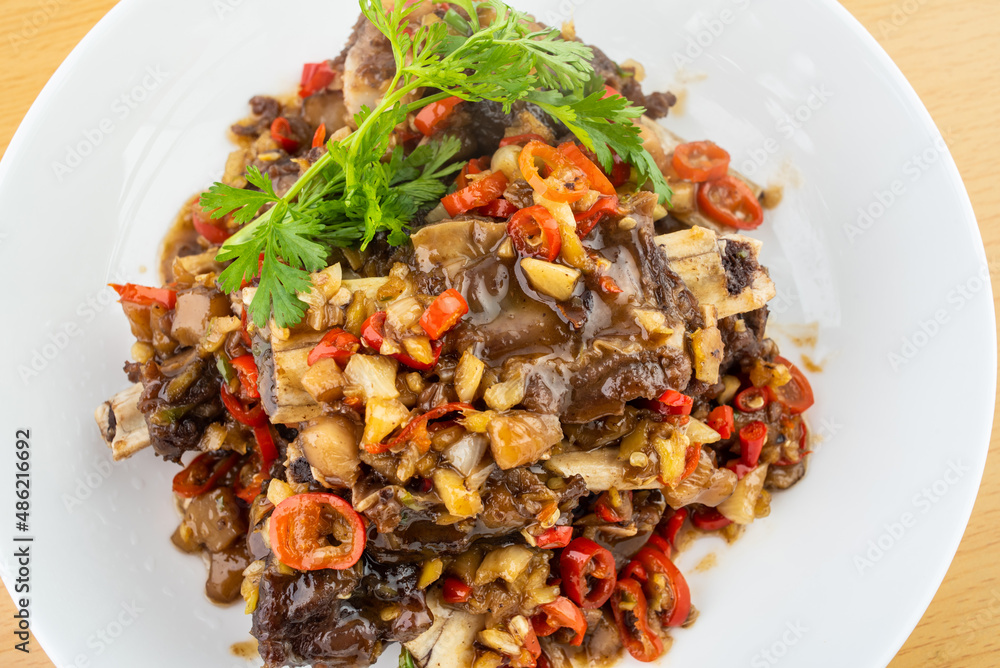 Chinese food spicy beef ribs Chinese food spicy beef ribs