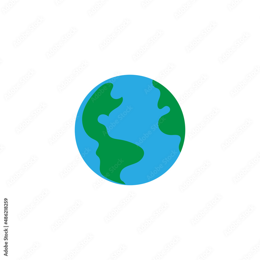 Earth icon design template vector isolated Earth icon design template vector isolated