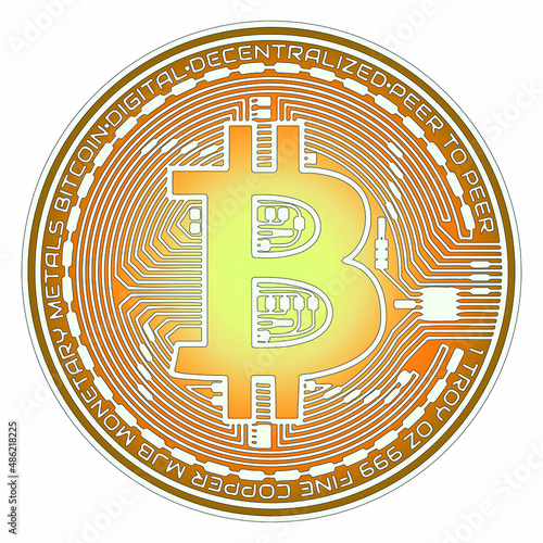 Bitcoin . Electronic currency. 