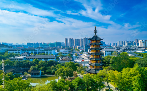 Tianning Temple and Hongmei Park, Changzhou City, Jiangsu Province photo